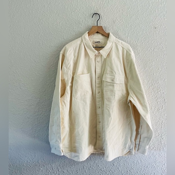 Madewell Cream Men's Shirt Jacket - Picture 6 of 13